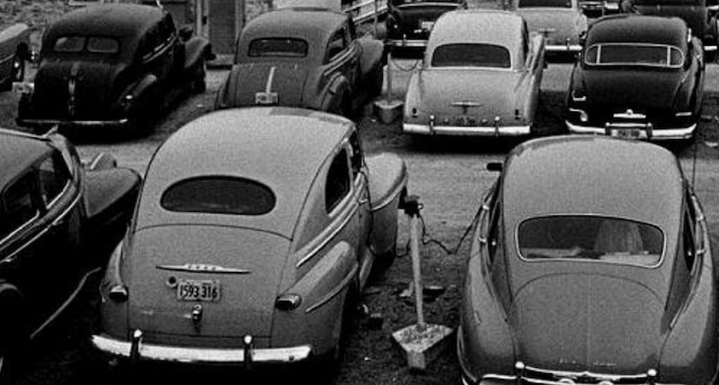 Vintage photograph of VW Beatles